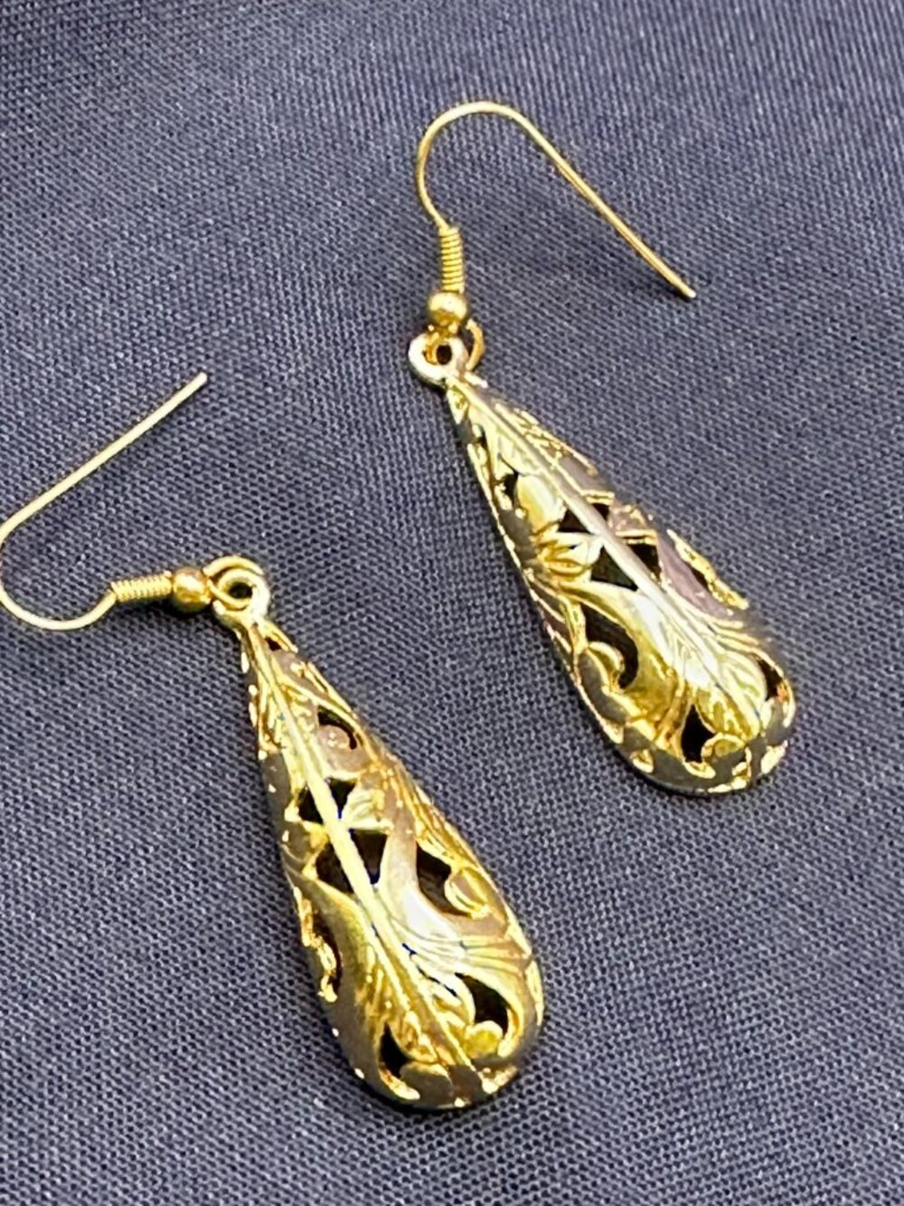 VTG Gold Vermeil Filigree Earrings